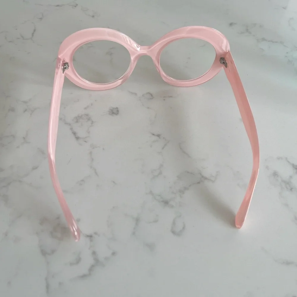Ladies Clear Round Lens Funky Cool Retro Style Fashion Glasses Nerd - Picture 4 of 6